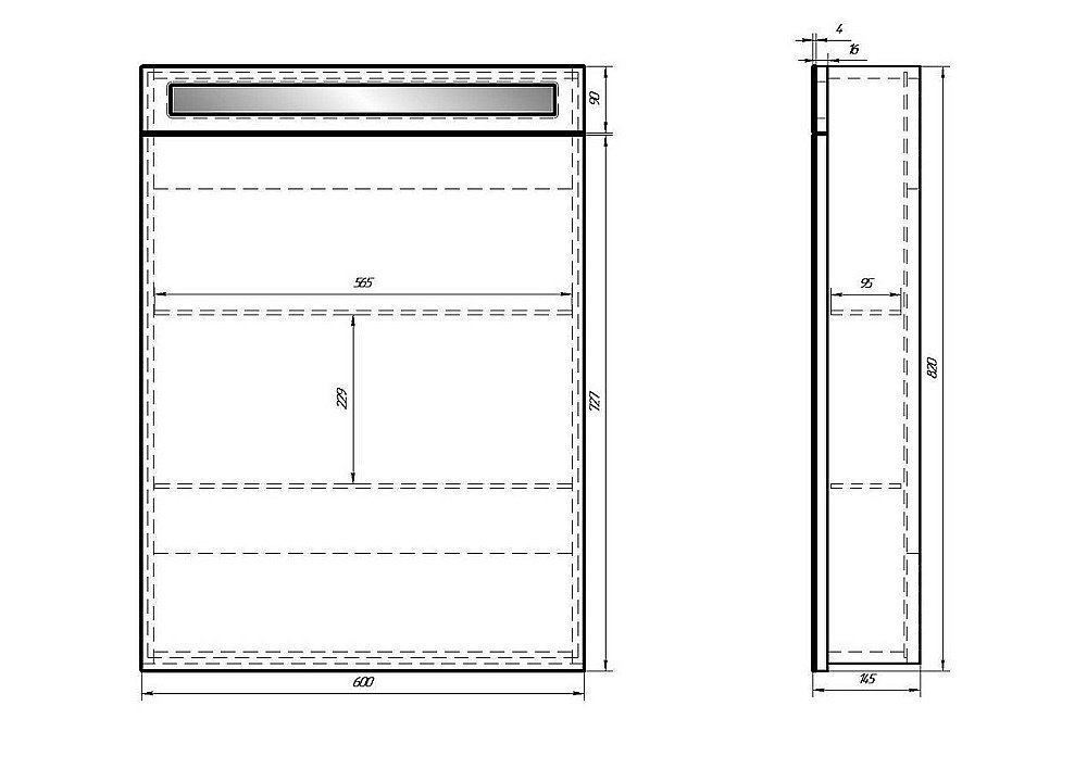 Шкаф зеркальный Dreja Uni 60 купить в интернет-магазине сантехники Sanbest