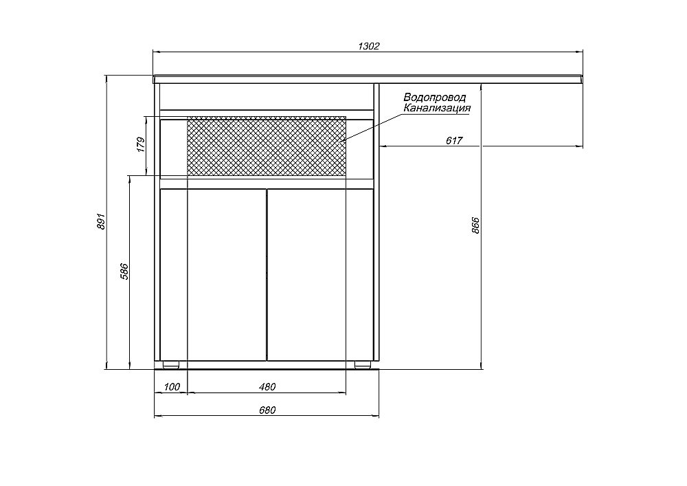 Тумба с раковиной Aquanet Токио 237746 130 белый для ванной в интернет-магазине Sanbest