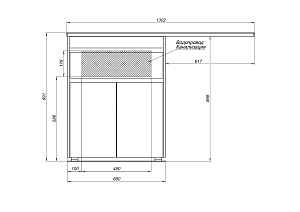 Тумба с раковиной Aquanet Токио 237746 130 белый для ванной в интернет-магазине Sanbest