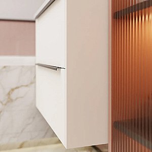 Тумба с раковиной La Fenice Tesoro 100 FNC-01-TES-PB-100-2 платиновый белый для ванной в интернет-магазине Sanbest