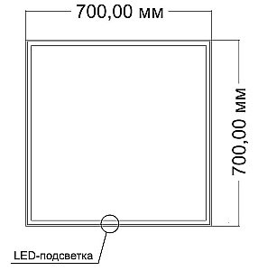 Зеркало LED Vincea VLM-3VN7007 70х70 в ванную от интернет-магазине сантехники Sanbest