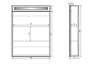 Шкаф зеркальный Dreja Uni 60 купить в интернет-магазине сантехники Sanbest