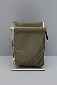 Корзина для белья Allen Brau Priority 6.32001-31+6.32002-89 черная матовая/мешок оливковый купить в интернет-магазине сантехники Sanbest