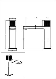 Смеситель для раковины Boheme Quad 159-SGM оружейная сталь купить в интернет-магазине сантехники Sanbest