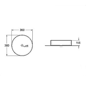 Раковина накладная Vincea 36 VBS-131 белая купить в интернет-магазине Sanbest