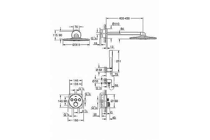 Душевая система Grohe SmartControl 34709000 хром купить в интернет-магазине сантехники Sanbest