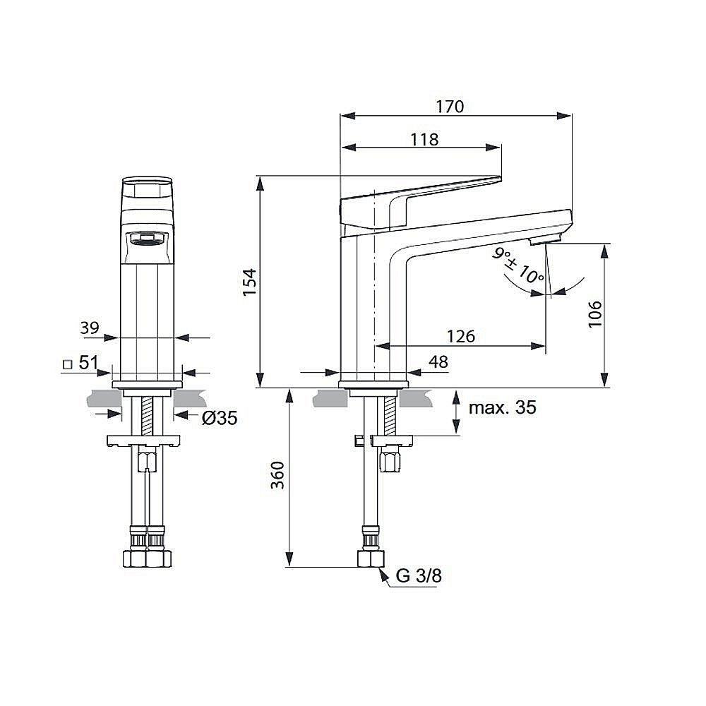 Смеситель для раковины Ideal Standard Tonic II A6327AA купить в интернет-магазине сантехники Sanbest