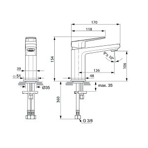 Смеситель для раковины Ideal Standard Tonic II A6327AA купить в интернет-магазине сантехники Sanbest