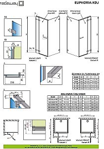 Душевой уголок Radaway Euphoria KDJ 110x90 стекло прозрачное/профиль хром купить в интернет-магазине Sanbest
