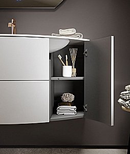 Тумба с раковиной Cezares EDEN 90 55146 90 Bianco lucido для ванной в интернет-магазине Sanbest