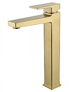 Смеситель для раковины высокий WONZON & WOGHAND CUBE 2.0 WW-88019068-BG золото брашированное купить в интернет-магазине сантехники Sanbest