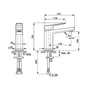 Смеситель для раковины Ideal Standard Tonic II A6327AA купить в интернет-магазине сантехники Sanbest