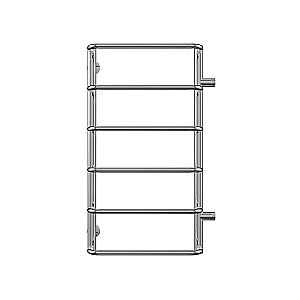 Полотенцесушитель водяной Terminus Стандарт П6 400x796 с боковым подключением 500 купить в интернет-магазине сантехники Sanbest