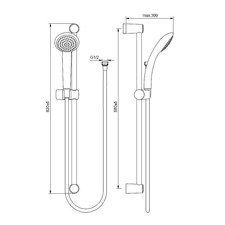 Душевой гарнитур Vidima Fresh S BA207AA купить в интернет-магазине сантехники Sanbest