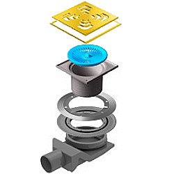 Душевой трап Pestan Confluo Standard 13000147 золото купить в интернет-магазине Sanbest