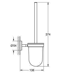 Туалетный ёршик Grohe BauCosmopolitan 40463001 купить в интернет-магазине сантехники Sanbest