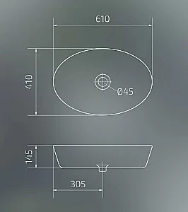 Раковина накладная Gid Lago 61 N9433 51148 белая купить в интернет-магазине Sanbest