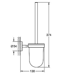 Туалетный ёршик Grohe BauCosmopolitan 40463001 купить в интернет-магазине сантехники Sanbest