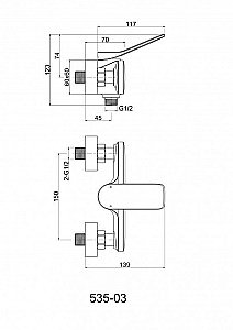 Смеситель для душа Cersanit ODRA 63052 купить в интернет-магазине сантехники Sanbest