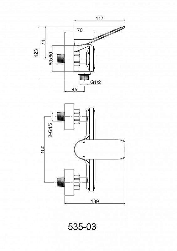 Смеситель для душа Cersanit ODRA 63052 купить в интернет-магазине сантехники Sanbest