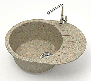 Кухонная мойка Azario Light 57х44 CS00079922 песочная матовая купить в интернет-магазине сантехники Sanbest