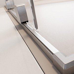 Шторка для ванны Radaway Furo Brushed Nickel PND II 150 стекло прозрачное/профиль брашированный никель купить в интернет-магазине Sanbest