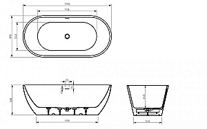Ванна акриловая BELBAGNO UNO 175х75 BB701-1750-750-K белая купить в интернет-магазине Sanbest