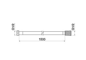 Душевой шланг Aquatek AQ2105MB 150 черный матовый купить в интернет-магазине сантехники Sanbest