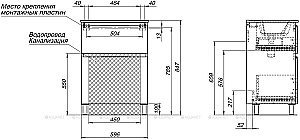 Тумба с раковиной Aquanet Алвита new 60 344132+254363 белая матовая для ванной в интернет-магазине Sanbest