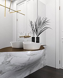 Раковина Holbi Mars 41 Soft Rock Duo 1.02.003.11.2 белая матовая, цвет по RAL снаружи купить в интернет-магазине Sanbest