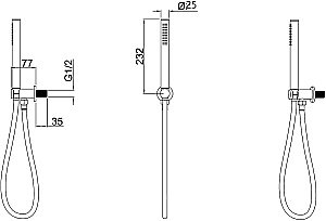 Душевой гарнитур Allen Brau Priority 5.31019-GB золото брашированное купить в интернет-магазине сантехники Sanbest