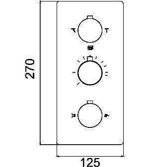 Встраиваемый смеситель RGW Shower Panels SP-41-03 купить в интернет-магазине сантехники Sanbest