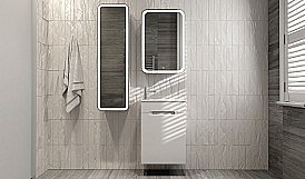 Тумба с раковиной Jorno Modul 50 белая для ванной в интернет-магазине Sanbest