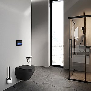 Унитаз подвесной AM.PM Spirit V2.0 C701700MBSC черный матовый, безободковый купить в интернет-магазине Sanbest