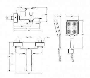 Смеситель для ванны и душа BelBagno ARDENTE-VASM-CRM хром купить в интернет-магазине сантехники Sanbest