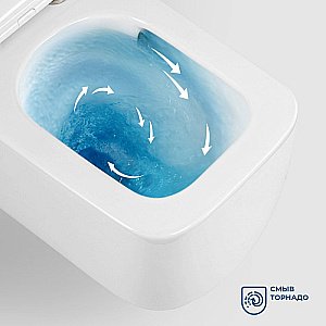 Унитаз подвесной BelBagno LUCE-TOR BB076CH-TOR/SC белый, с крышкой микролифт, безободковый, слив-торнадо купить в интернет-магазине Sanbest