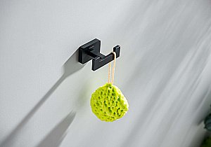 Крючок двойной Aquatek Либра AQ4302MB черный матовый купить в интернет-магазине сантехники Sanbest