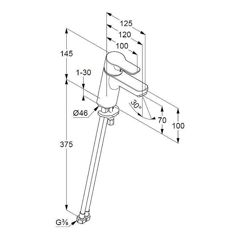 Смеситель для раковины Kludi Pure&Easy 370280565 купить в интернет-магазине сантехники Sanbest