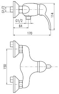 Смеситель для душа Rav-Slezak LABE L081.5BC купить в интернет-магазине сантехники Sanbest