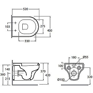 Унитаз подвесной Azzurra Charme CHA100/SOSK белый купить в интернет-магазине Sanbest