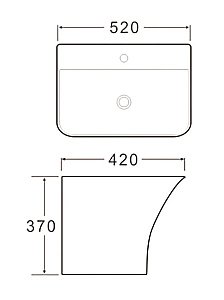 Раковина SantiLine 52 SL-4021 белая купить в интернет-магазине Sanbest