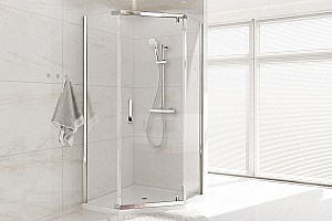 Душевой уголок Royal Bath RB 1180TR-T-CH 80х110 стекло прозрачное/профиль хром купить в интернет-магазине Sanbest