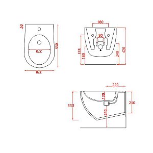 Биде подвесное Artceram FILE 2.0 FLB001 Verde Petrolio купить в интернет-магазине Sanbest