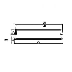 Полотенцедержатель Kaiser KH-2027 хром купить в интернет-магазине сантехники Sanbest