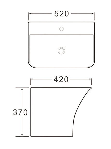 Раковина SantiLine 52 SL-4021 белая купить в интернет-магазине Sanbest