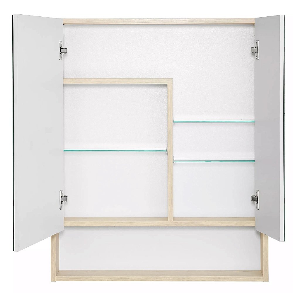 Зеркальный шкаф Акватон Сканди 70 белый/дуб верона купить в интернет-магазине сантехники Sanbest