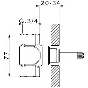 Встраиваемый смеситель Cisal Cherie ZA00331104 купить в интернет-магазине сантехники Sanbest
