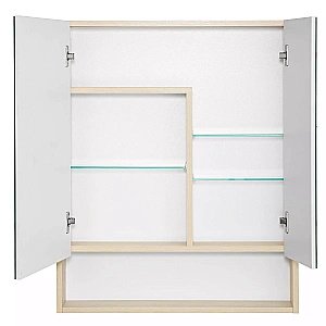 Зеркальный шкаф Акватон Сканди 70 белый/дуб верона купить в интернет-магазине сантехники Sanbest