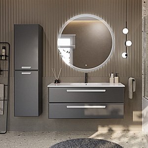 Шкаф Cezares Eco-Cer 40 ECO-1500-2A-SC-GR-P графитовый для ванной в интернет-магазине сантехники Sanbest