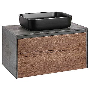 Тумба с раковиной Vincea Mesa 800 T.Oak + Beton для ванной в интернет-магазине Sanbest